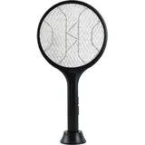 ideoon home Elektrische Fliegenklatsche mit Akku & UV-Licht - Mückenfänger für optionalen stationären Betrieb, mit Schutzgitter & USB-C Anschluss