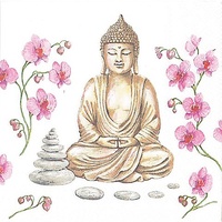 Ambiente Home Papierservietten "Buddha", 33 x 33 cm, 20 Stück