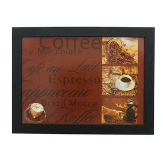 Frank Flechtwaren Tablett Knietablett Kaffee 43x33x7cm Kissen – Laptoptablett