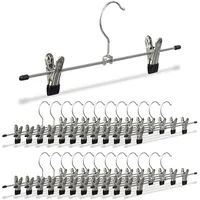 Relaxdays Hosenbügel 25er Set, je 2 Klammern, Clipkleiderbügel für