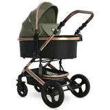 Lorelli Kombikinderwagen Boston 2 in 1 Sportsitz Babywanne Mückennetz bis 22 kg grün
