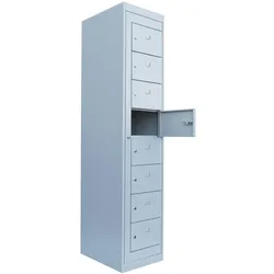 Verteilerschrank - 8 Fächer - 1800 x 400 x 500 mm - Lichtgrau - 1 Abteil