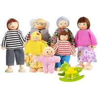 Watme Puppenhaus 7-köpfige Puppenfamilien mehrfarbig