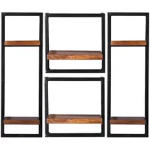 SIT Möbel Wandregal Set 95 x 25 x 75 cm Antikschwarz