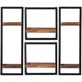 SIT Möbel Wandregal Set 95 x 25 x 75 cm Antikschwarz