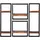 SIT Möbel Wandregal Set 95 x 25 x 75 cm Antikschwarz