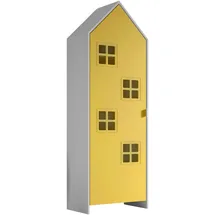 Vipack Kinderkleiderschrank Casami 57,6 x 171,3 x 37 cm MDF lackiert gelb-weiß