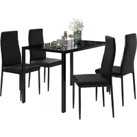 Vicco Esstisch, Set Grand, Schwarz, 120 x 75 cm
