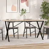 vidaXL Esstisch X-Gestell 140 x 75,5 x 80 cm braun