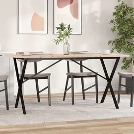 vidaXL Esstisch X-Gestell 140 x 75,5 x 80 cm braun