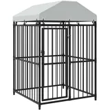 vidaXL Hundezwinger 120 x 120 x 150 cm Stahl Schwarz