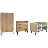 Schardt Kinderzimmer Set Morris Oak 3-türig, 70x140 cm