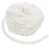 buttinette Pompon-Borte, weiß, 8 mm, 5 m