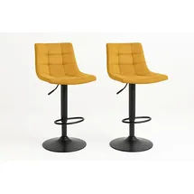 VCM Middelfart Barhocker 43 x 88-108 x 45 cm Senfgelb