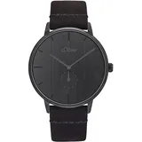 S.Oliver Herrenuhr Edelstahl schwarz Herren