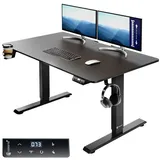 CASARIA Schreibtisch Gaming-Tisch Schwarz