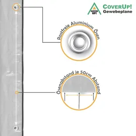 CoverUp! Abdeckplane 1,5 x 6 m Weiß