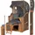 Mr. Deko Strandkorb Komplettset - bene living - Ammersee Single Teak - PE grau - Modell 500 - inkl. Liftersystem
