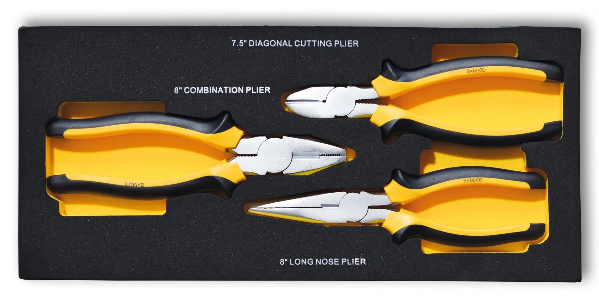 BAMATO Zangenset in Schaumeinlage 3-teilig