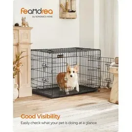 Songmics Hundekäfig L mit 2 Türen