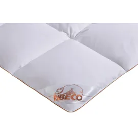 RIBECO Gänsedaunenbettdecke RIBECO "Kalle", weiß, B:135cm L:200cm, Bezug: 100% Baumwolle. Füllung: 90% Gänsedaunen, 10% Gänsefeder, Bettdecken, pflegeleicht