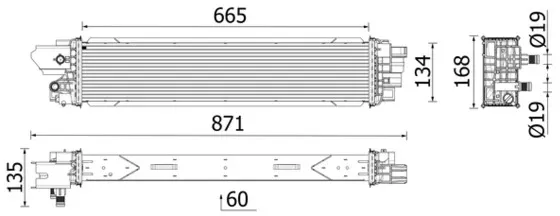 MAHLE Ladeluftkühler  für RENAULT 144614882R CI 664 000P