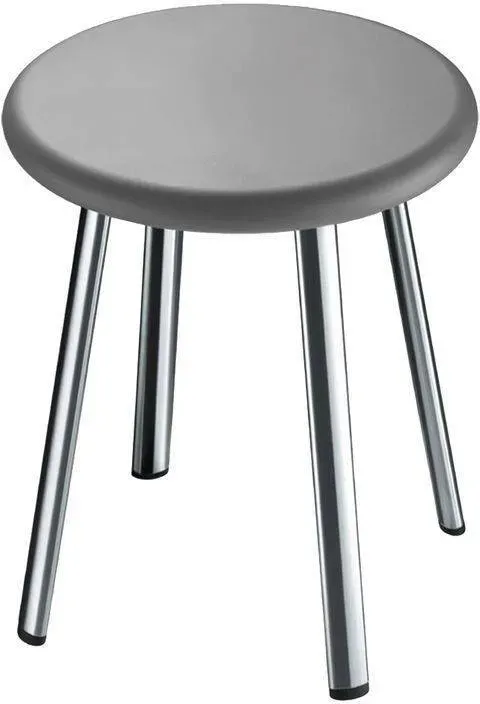 KWS E300 Standhocker - PUR eisengrau/Edelstahl poliert