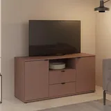 Forte Ganymede TV-Lowboard 129,8 cm Terrakotta/Metall