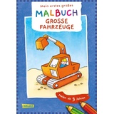 Carlsen Verlag Ausmalbilder für Kita-Kinder: Mein erstes großes Malbuch: Fahrzeuge : Malen ab 3 Jahren