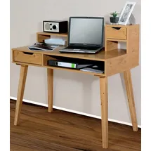 vogl möbelfabrik Sekretär »Emil« Beine Massivholz, mit griffloser Optik, Made in Germany, blau