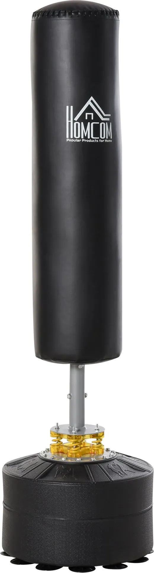 HOMCOM Boxsack Stehend Freistehender Standboxsack 170cm mit Saugnapf-Basis, Heavy Duty für Profis & Anfänger, Schwarz   Aosom.de