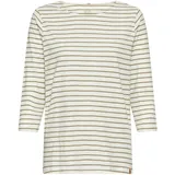 CAMEL ACTIVE Damen 3/4-Arm T-Shirt mit Seitenschlitzen Hellkhaki, Womenswear-XXL - XXL