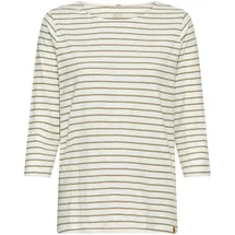 CAMEL ACTIVE Damen 3/4-Arm T-Shirt mit Seitenschlitzen Hellkhaki, Womenswear-XXL - XXL