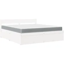 vidaXL Bett 180 x 200 cm Weiß