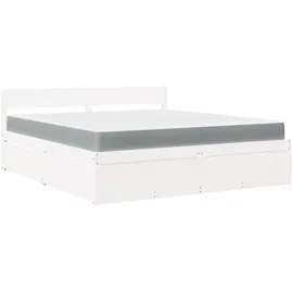 vidaXL Bett 180 x 200 cm Weiß