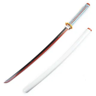 Demon Slayer: Kimetsu no Yaiba - Kanroji Mitsuri Schwert - handgeschmiedet, Mitsuri Kanroji Katana, Carbon Stahl Nichirin Schwert mit Scheide 102cm, Demon Slayer Schwert für Mitsuri Kostüm