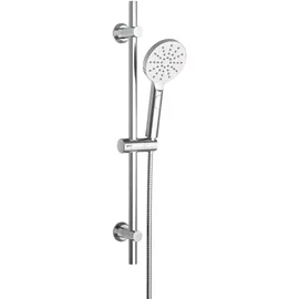 Görbach Brausestange Set mit Handbrause, Schlauch und Halterung, Verstellbar Duschset passend für vorhandene Bohrlöcher, Edelstahl Duschstange 70 cm, Chrom