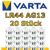 Varta 80400046100 V13GA Knopfzelle LR44 AG13 13GA V76PX SR44 Industrieware (10er Set)