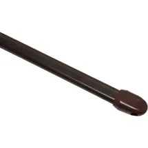 GARDINIA "Vitragestange" Gr. 4, braun, Ø:11mm, Metall, Gardinenstangen, Serie Vitragestange flachoval Ø 11 mm, 2er-Set