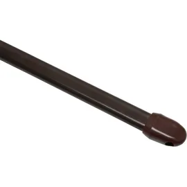 GARDINIA "Vitragestange" Gr. 4, braun, Ø:11mm, Metall, Gardinenstangen, Serie Vitragestange flachoval Ø 11 mm, 2er-Set