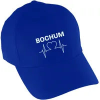 Multifanshop Baseballcap - Bochum - Herzschlag - Druck weiß