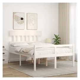 vidaXL Seniorenbett 140 x 200 cm Weiß