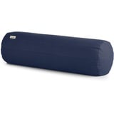 basaho Yoga Bolster Yogarolle | Bio-Baumwolle | Buchweizenschalen | Abnehmbarer und waschbarer Bezug | Yoga Rolle Yogakissen (Mitternachtsblau)