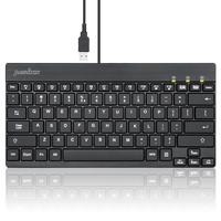 Perixx PERIBOARD-326 USB-Tastatur mit kabelgebundener Mini-Hintergrundbeleuchtung und Low-Profile-Tasten, US-Englisches Layout (11607)