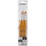 da Vinci Universalpinsel-Set mit 5 Pinseln rund und flach, Orange