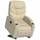 vidaXL Relaxsessel mit Aufstehhilfe Elektrisch Creme 146 x 78 x 0 cm Beige