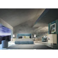 aea Designer Bett 180 x 200 cm Blau