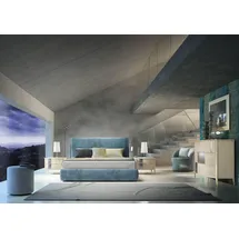 aea Designer Bett 180 x 200 cm Blau