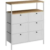 Vicco Kommode Belaro, Weiß, 80 x 95 cm 6 Schubladen