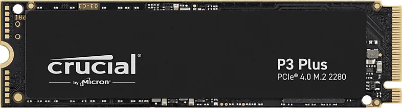 CRUCIAL P3 Plus Festplatte, 500 GB SSD M.2 via PCIe, intern
